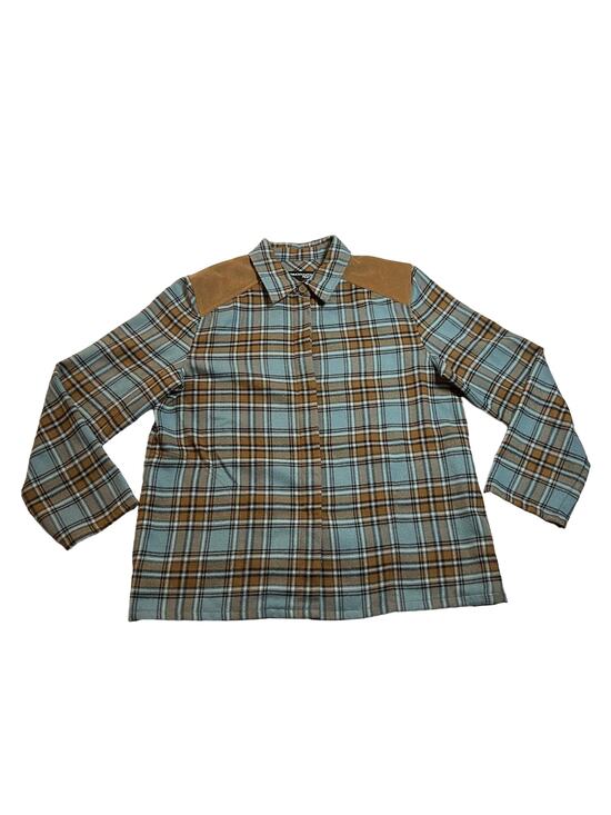 Norton McNaughton Jackets & Blazers - Norton Mcnaughton Petites Western Plaid Flannel Button Up Shirt Jacket Size PL
